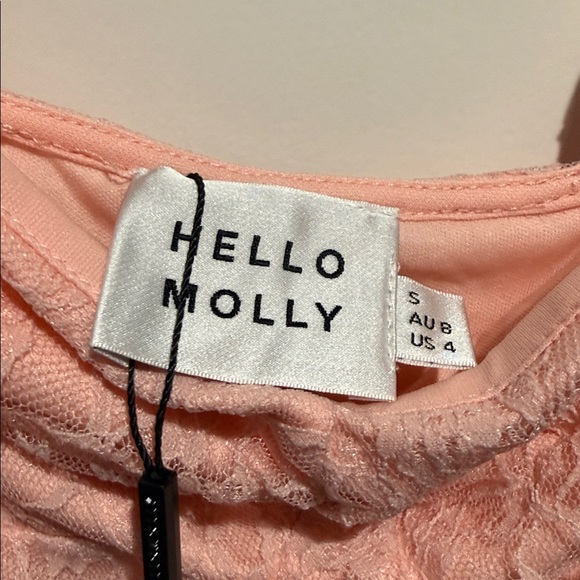 Hello Molly Moonrise Lace Off Shoulder Maxi Dress Pink. Size small. NWT - Picture 4 of 5